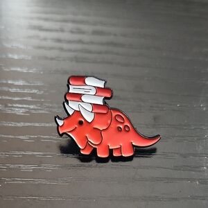 Bookasaurus Dinosaur Enamel Pin